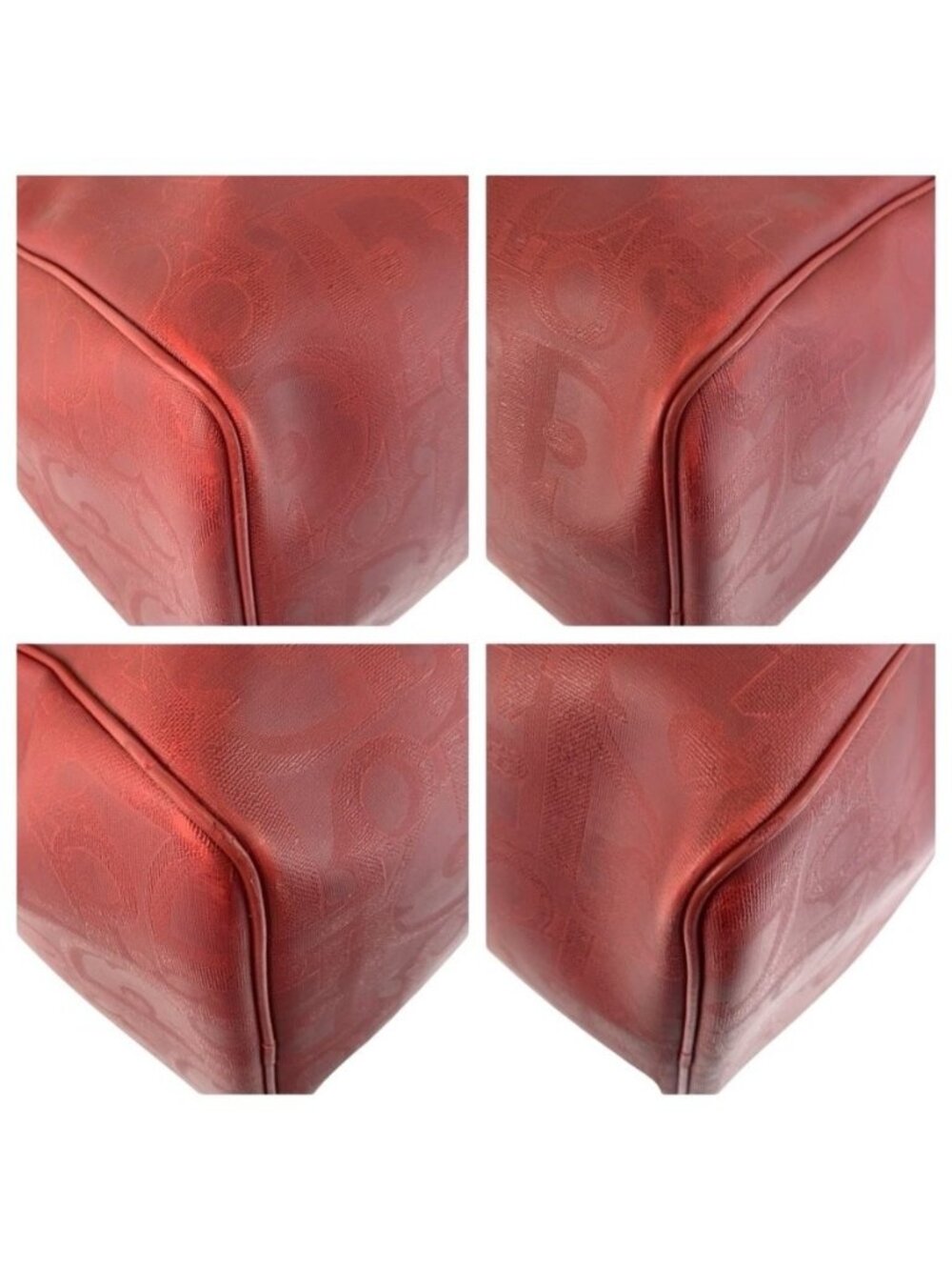 Dior Vintage Trotter Red Boston Bag 2-Way - Picture 4 of 9